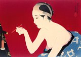 Itō Shinsui, {Femme se noircissant les sourcils}, 1928