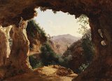 Louise-Joséphine Sarazin de Belmont (Versailles 1790 – 1870 Paris), {Grotte dans un paysage rocheux}