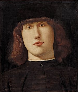 Lorenzo Lotto, {Portrait d'un jeune homme}, vers 1498-1500