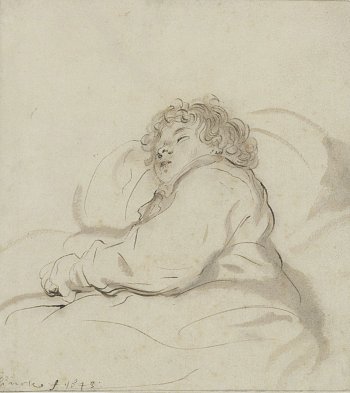 Govert Flinck (Clèves 1615 – 1660 Amsterdam), {Enfant endormi},1643