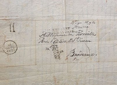 Francisco de Goya y Lucientes, lettre autographe signée à sa compagne Leocadia Zorilla, verso