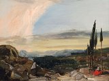 6. James Holland (Burslem 1799/1800 – 1870 London), {Landscape with Distant Mountains, Portugal}