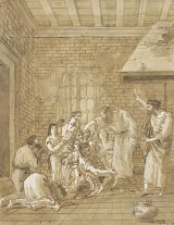 2. Giovanni Domenico Tiepolo (Venice 1727 – 1804 Venice), {Paul and Silas Baptize the Jailer and His Family}