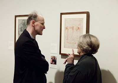 Joachim in discussion with Catherine Monbeig-Goguel